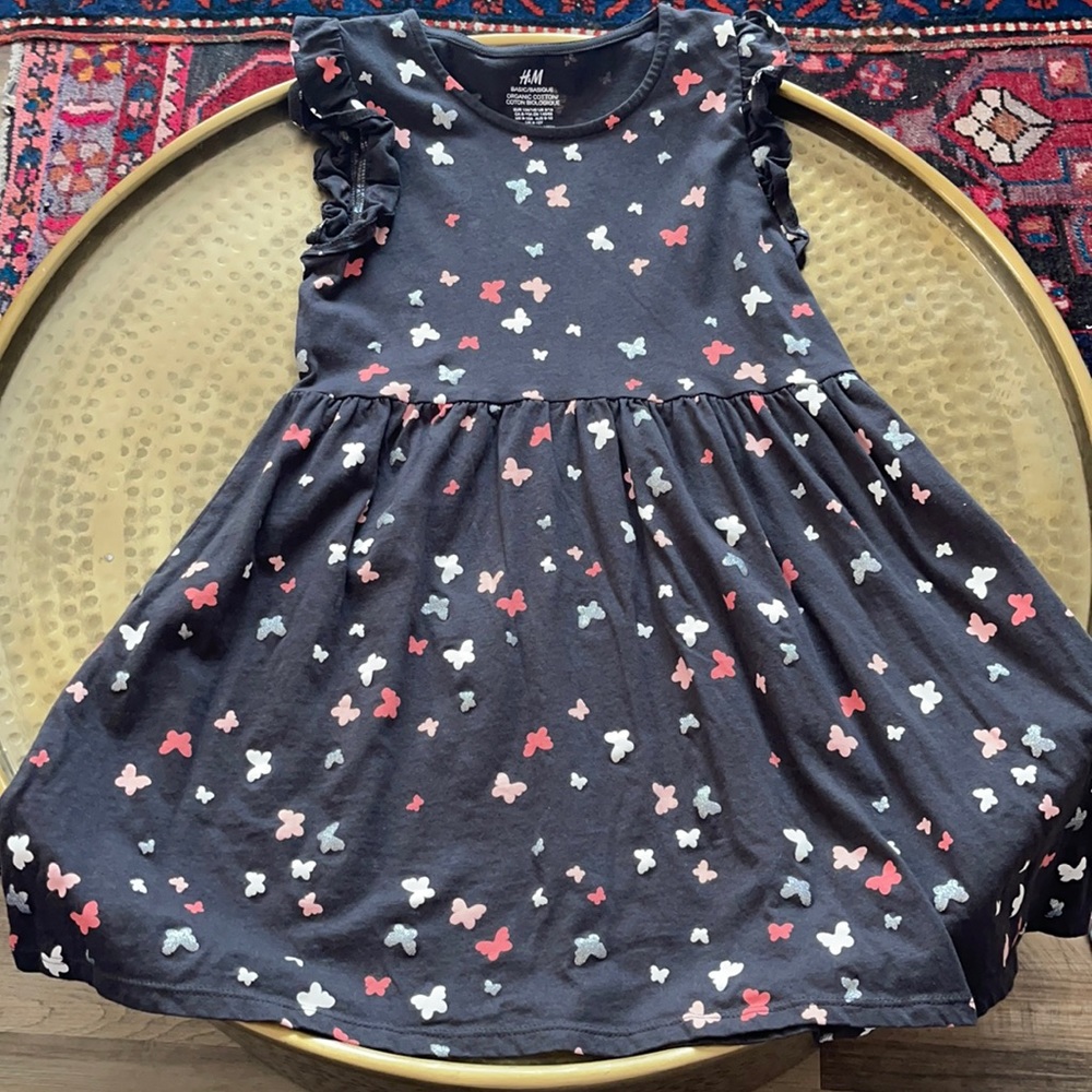 H&M RUFFLE SLEEVELESS DRESS